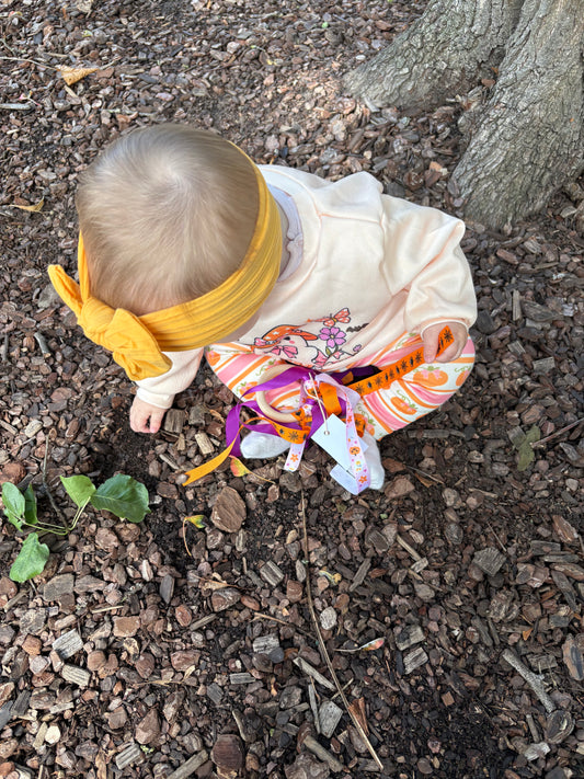 Beau’s Small Bow Headband in Mandarin