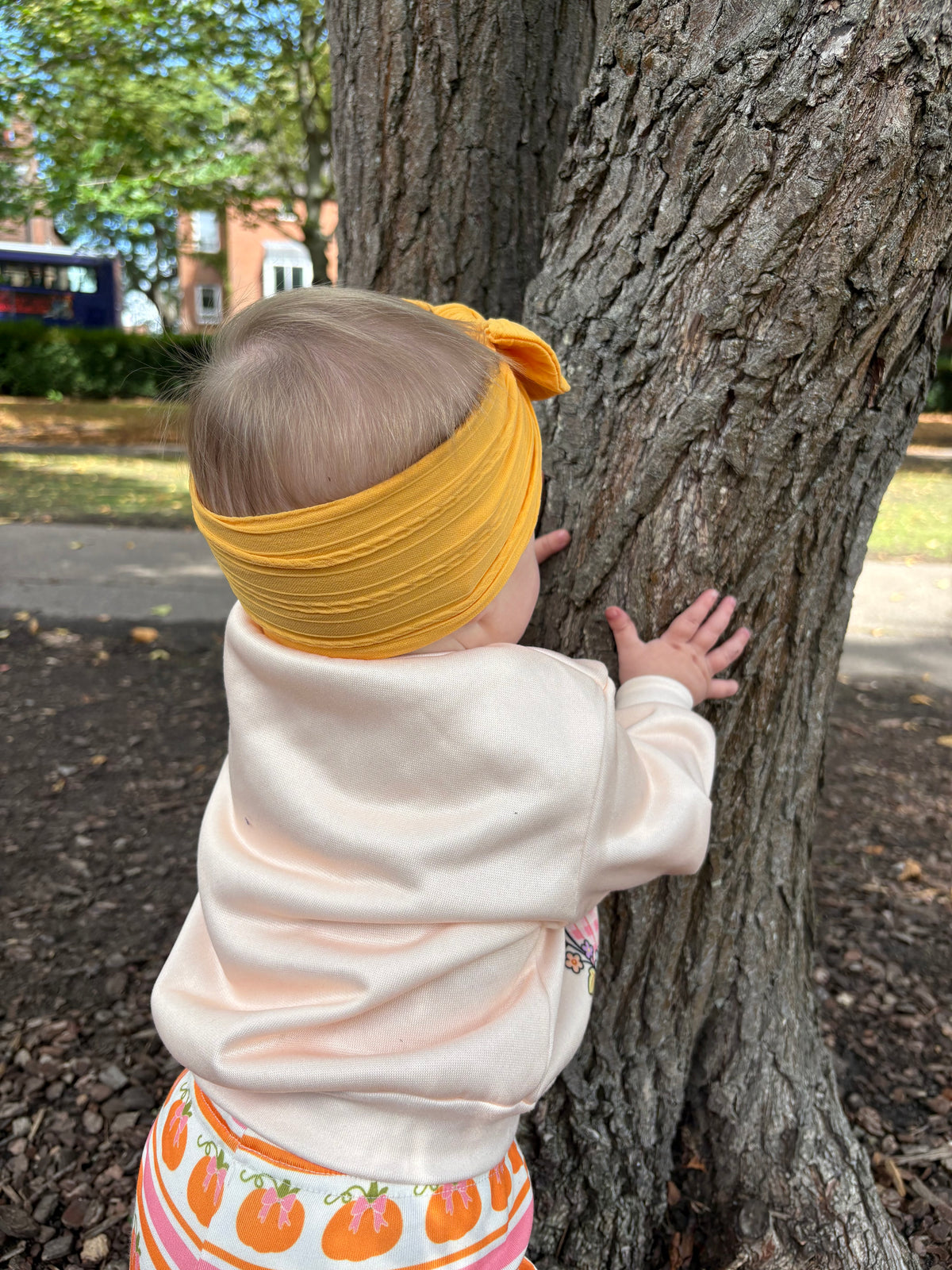 Beau’s Small Bow Headband in Mandarin