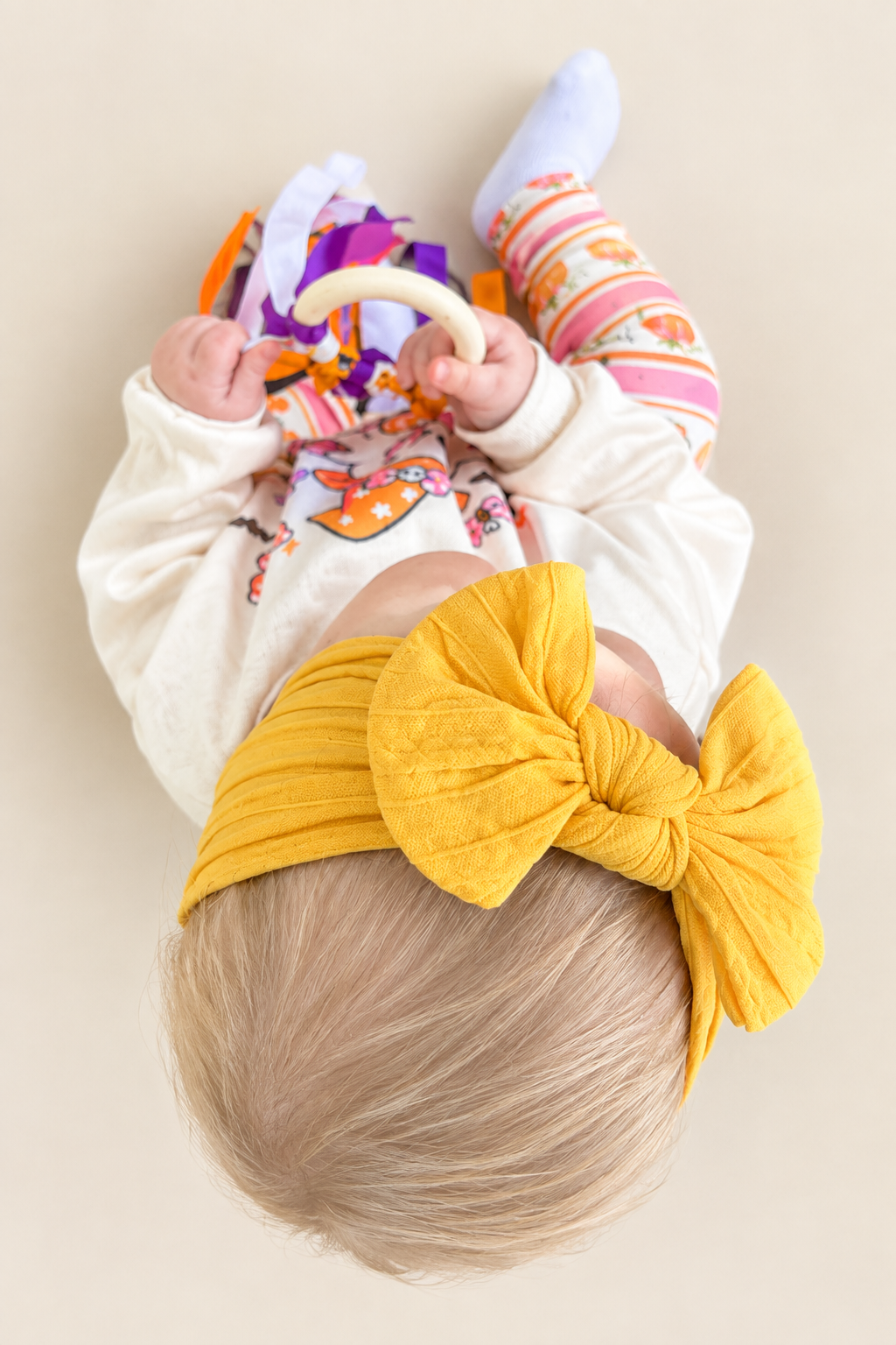 Beau’s Small Bow Headband in Mandarin