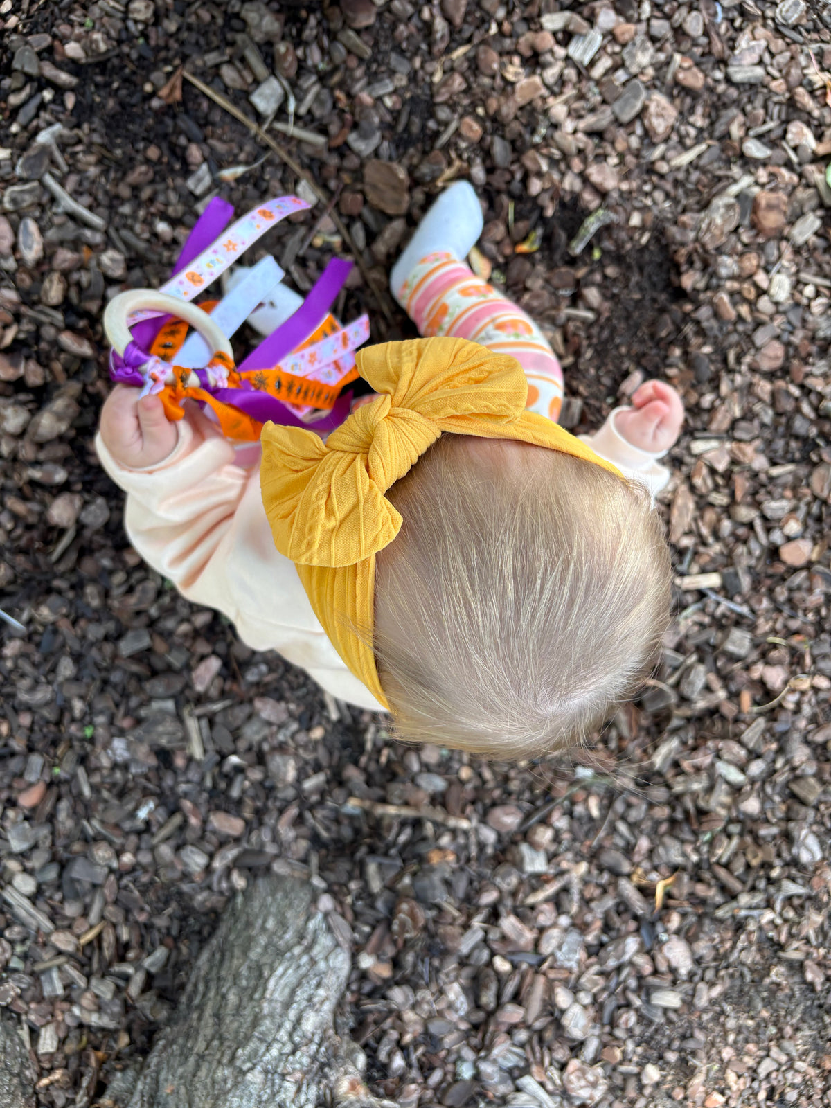Beau’s Small Bow Headband in Mandarin