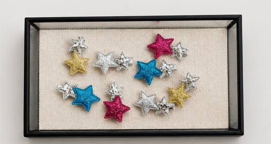 Super Sparkly Star clips.