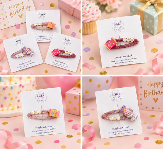 ‘Two’ sweet birthday hair clip
