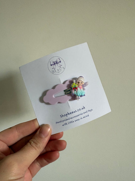 Handmade Purple Fairy Snap Hair clip