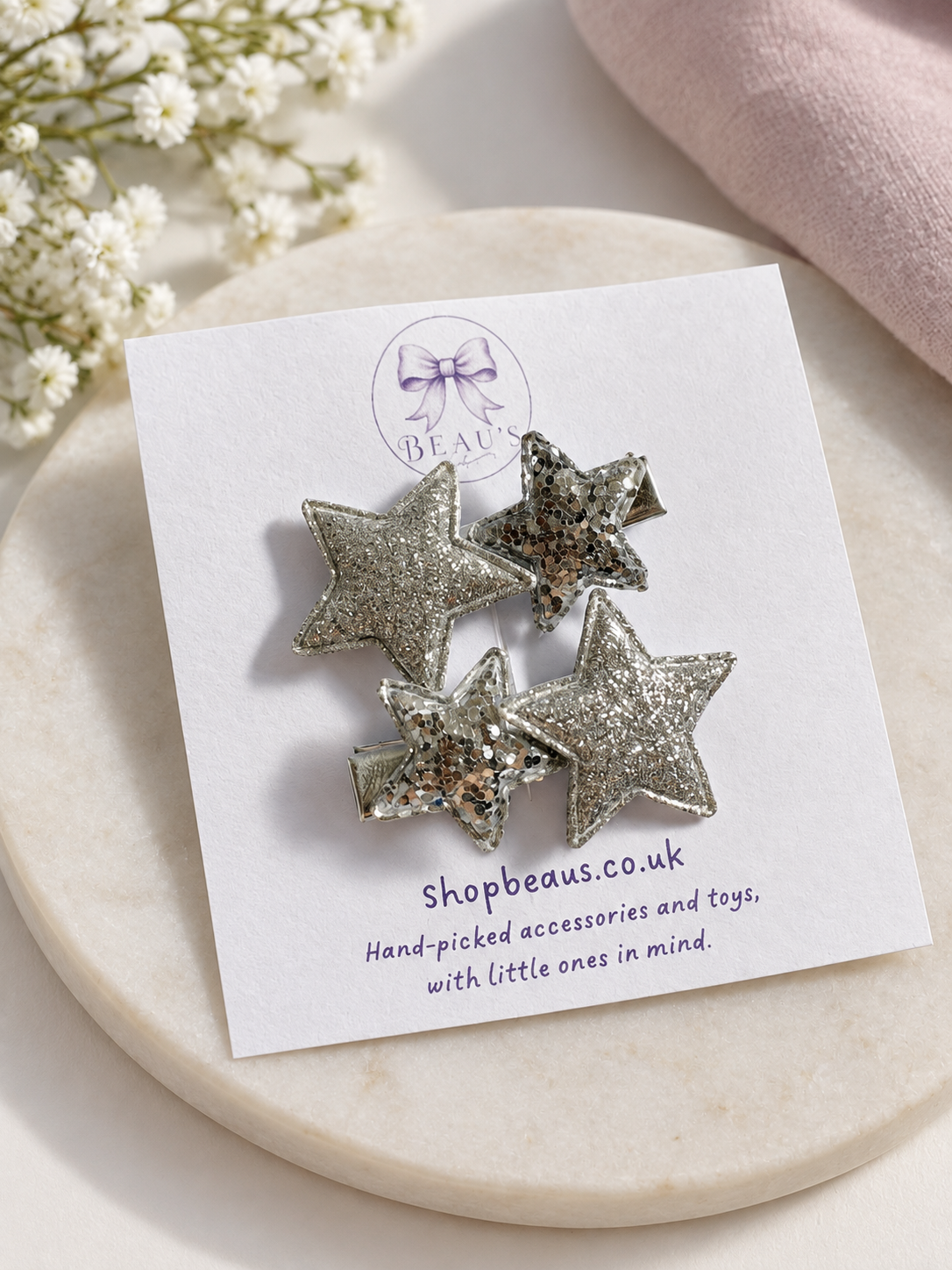 Super Sparkly Star clips.