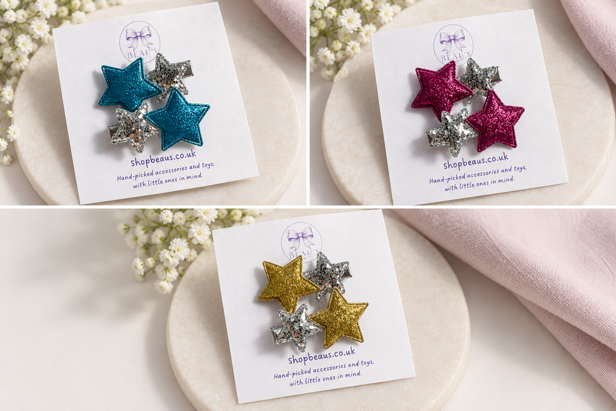 Super Sparkly Star clips.