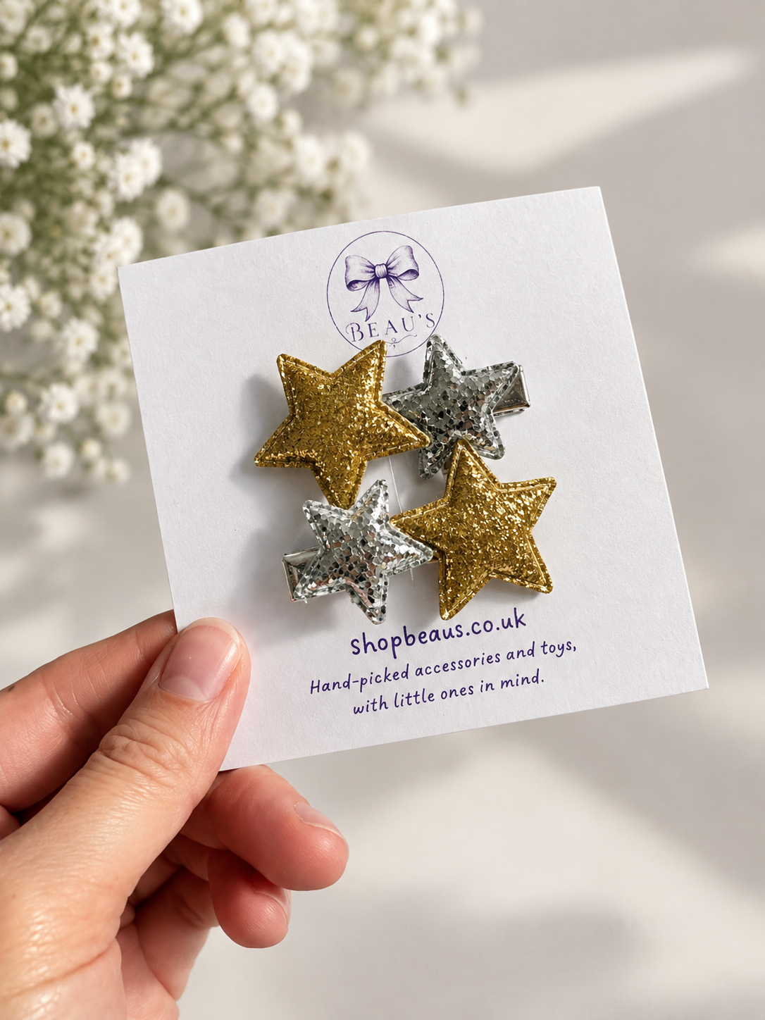 Super Sparkly Star clips.