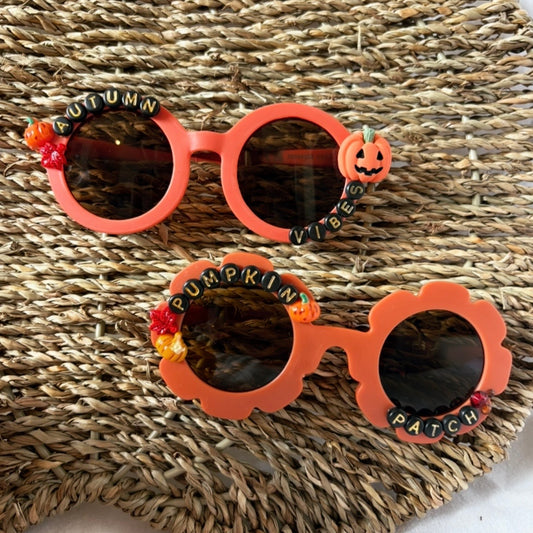 Handmade seasonal ‘Pumpkin Patch’ sunglasses